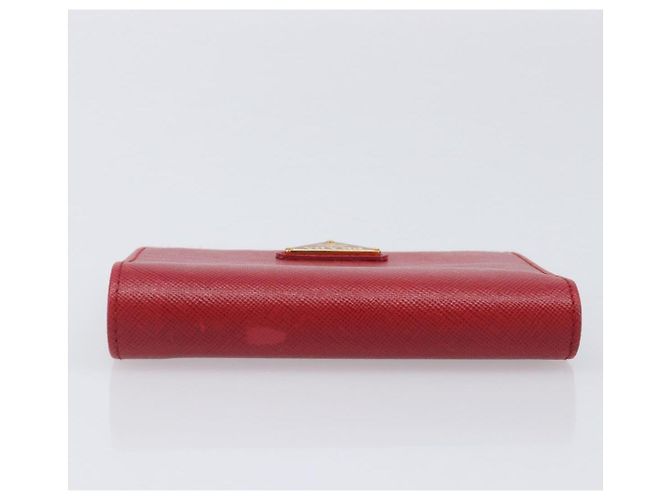 PRADA Bifold Wallet Saffiano leather Red Gold Auth am12983V - Jerrillo - vista 5