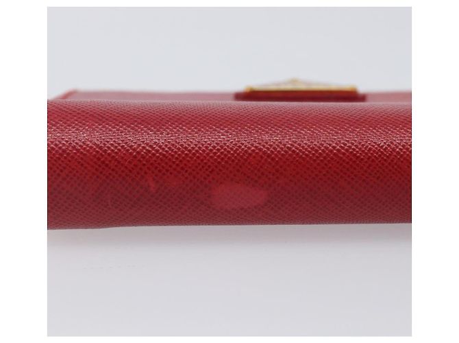 PRADA Bifold Wallet Saffiano leather Red Gold Auth am12983V - Jerrillo - vista 6