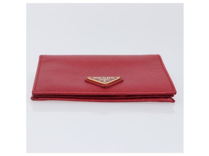 PRADA Bifold Wallet Saffiano leather Red Gold Auth am12983V - Jerrillo - vista 7