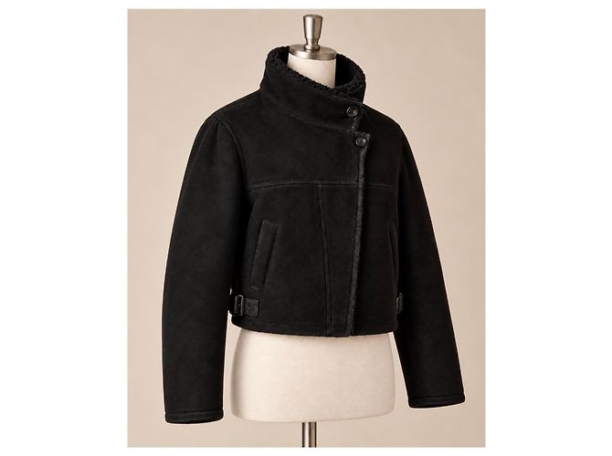 Giacca in shearling Isabel Marant "Acacina" Black - vista 2