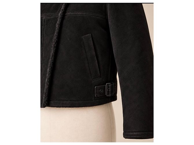 Giacca in shearling Isabel Marant "Acacina" Black - vista 4