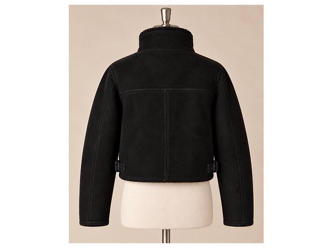 Giacca in shearling Isabel Marant "Acacina" Black - vista 6