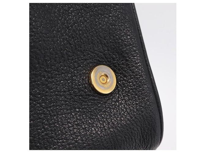 Miu Miu Chain Bijoux Shoulder Bag Leather Black Gold Auth 210510V - Jerrillo - vista 13