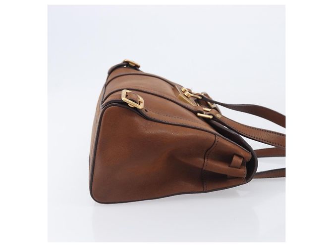 Tote PRADA Sac Cabas Cuir Marron Or BR3027 Auth am13004V - Jerrillo - vue 14