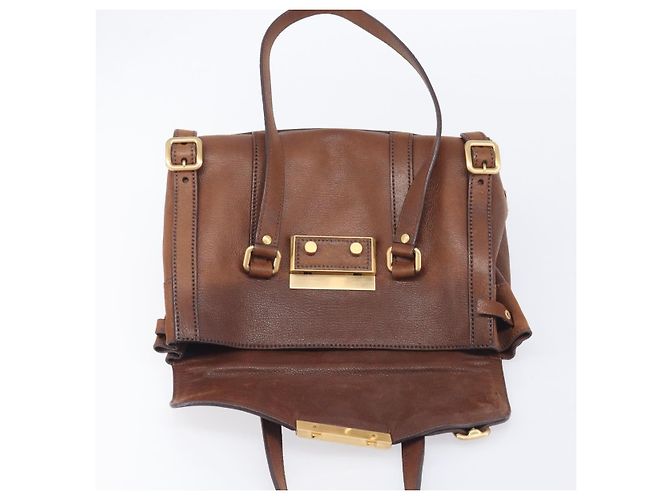 Tote PRADA Sac Cabas Cuir Marron Or BR3027 Auth am13004V - Jerrillo - vue 15