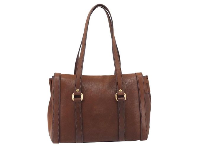Tote PRADA Sac Cabas Cuir Marron Or BR3027 Auth am13004V - Jerrillo - vue 2