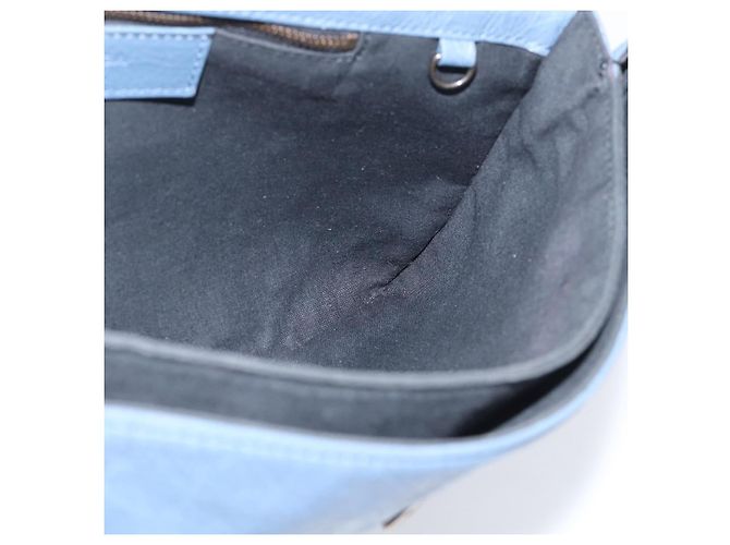 Balenciaga Classic Envelope Shoulder Bag Leather Navy Silver 319376 Auth 210834A - Jerrillo - vista 18