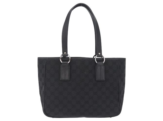 GUCCI GG Canvas Tote Bag Black Silver 113019 Auth 210930A - Jerrillo - vista 13