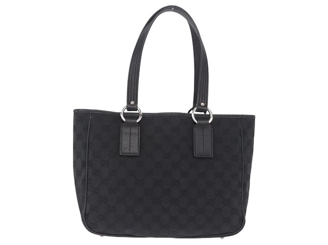 GUCCI GG Canvas Tote Bag Black Silver 113019 Auth 210930A - Jerrillo - vista 2