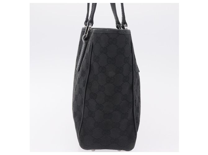 GUCCI GG Canvas Tote Bag Black Silver 113019 Auth 210930A - Jerrillo - vista 3