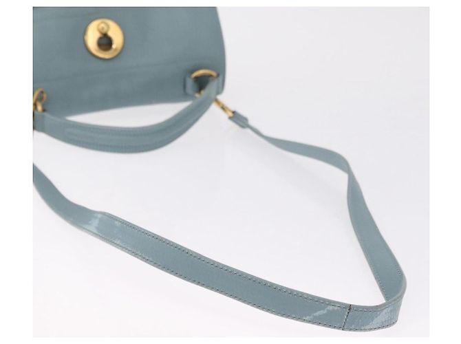 Autre Marque Saint Laurent Muse To Hand Bag Leather 2way Light Blue Gold 283731 Auth 211010V - Jerrillo - vista 10