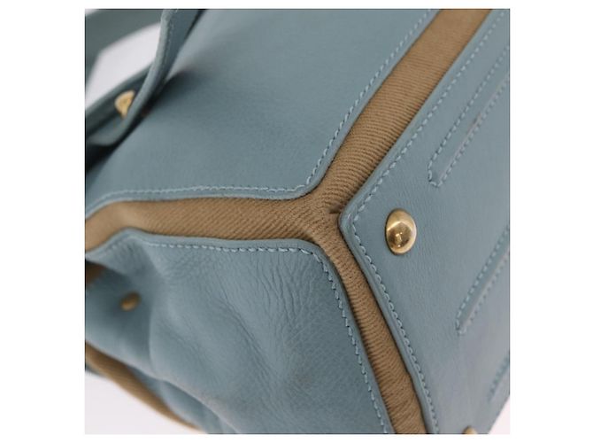 Autre Marque Saint Laurent Muse To Hand Bag Leather 2way Light Blue Gold 283731 Auth 211010V - Jerrillo - vista 15
