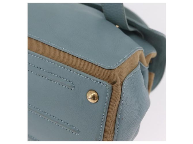 Autre Marque Saint Laurent Muse To Hand Bag Leather 2way Light Blue Gold 283731 Auth 211010V - Jerrillo - vista 16