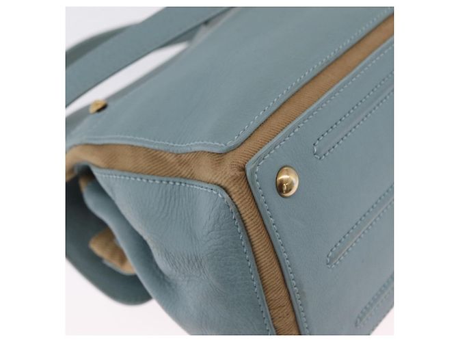 Autre Marque Saint Laurent Muse To Hand Bag Leather 2way Light Blue Gold 283731 Auth 211010V - Jerrillo - vista 17