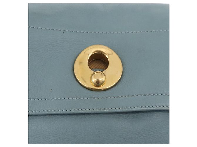 Autre Marque Saint Laurent Muse To Hand Bag Leather 2way Light Blue Gold 283731 Auth 211010V - Jerrillo - vista 19