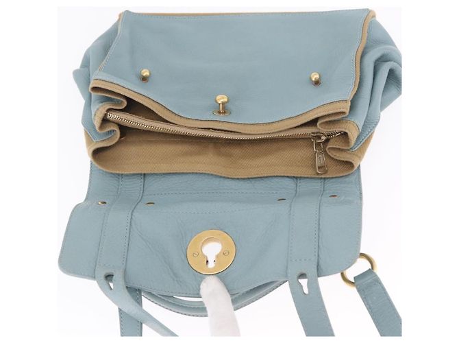 Autre Marque Saint Laurent Muse To Hand Bag Leather 2way Light Blue Gold 283731 Auth 211010V - Jerrillo - vista 20