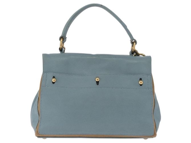 Autre Marque Saint Laurent Muse To Hand Bag Leather 2way Light Blue Gold 283731 Auth 211010V - Jerrillo - vista 3