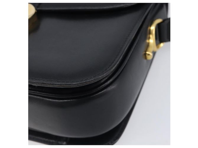 Céline CELINE Horse Carriage Shoulder Bag Leather Black Gold Auth mr3168 - Jerrillo - vista 10