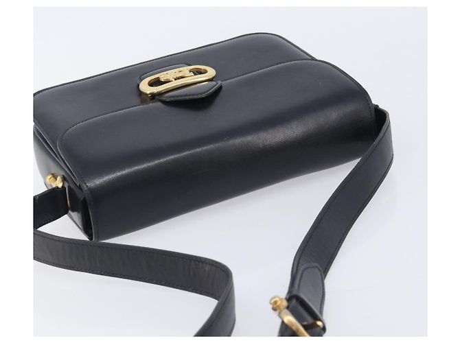 Céline CELINE Horse Carriage Shoulder Bag Leather Black Gold Auth mr3168 - Jerrillo - vista 6