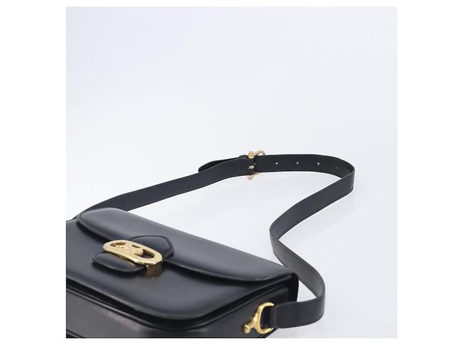 Céline CELINE Horse Carriage Shoulder Bag Leather Black Gold Auth mr3168 - Jerrillo - vista 8
