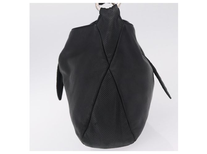 LOEWE Schultertasche Leder Schwarz Silber Auth 210669A - Jerrillo - Ansicht 3