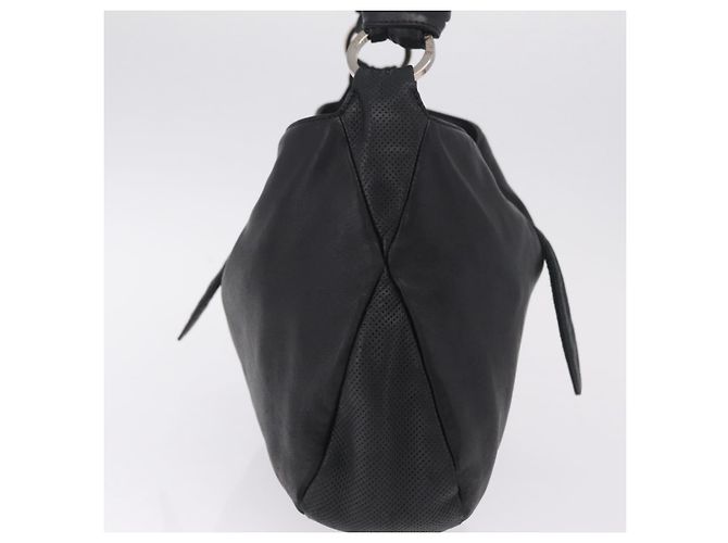 LOEWE Schultertasche Leder Schwarz Silber Auth 210669A - Jerrillo - Ansicht 4