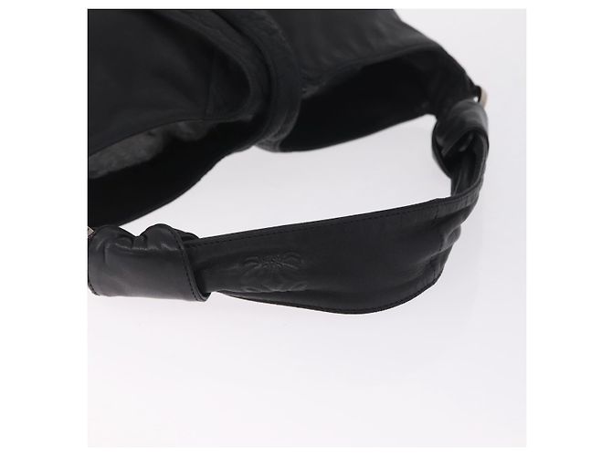 LOEWE Schultertasche Leder Schwarz Silber Auth 210669A - Jerrillo - Ansicht 7