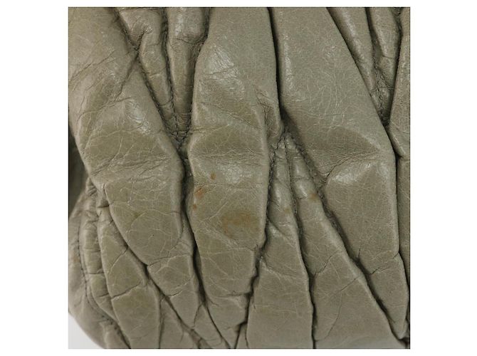 Miu Miu Matelasse Hand Bag Vitellolux 2way Beige Gold Auth 210290A - Jerrillo - vista 3