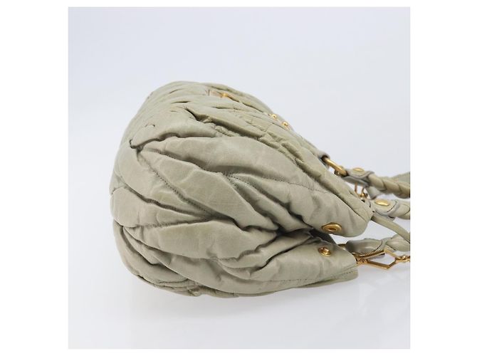 Miu Miu Matelasse Hand Bag Vitellolux 2way Beige Gold Auth 210290A - Jerrillo - vista 5