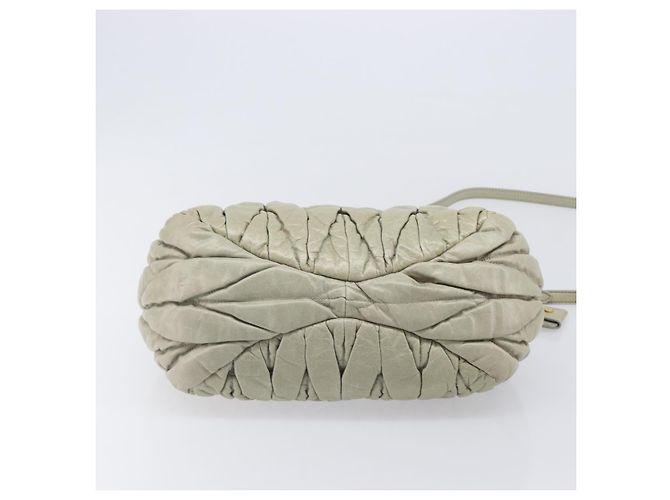 Miu Miu Matelasse Hand Bag Vitellolux 2way Beige Gold Auth 210290A - Jerrillo - vista 7