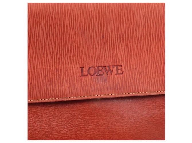 LOEWE Velazquez Hand Bag Leather 2way Orange Gold Tone Auth BA16275 - Jerrillo - vista 18