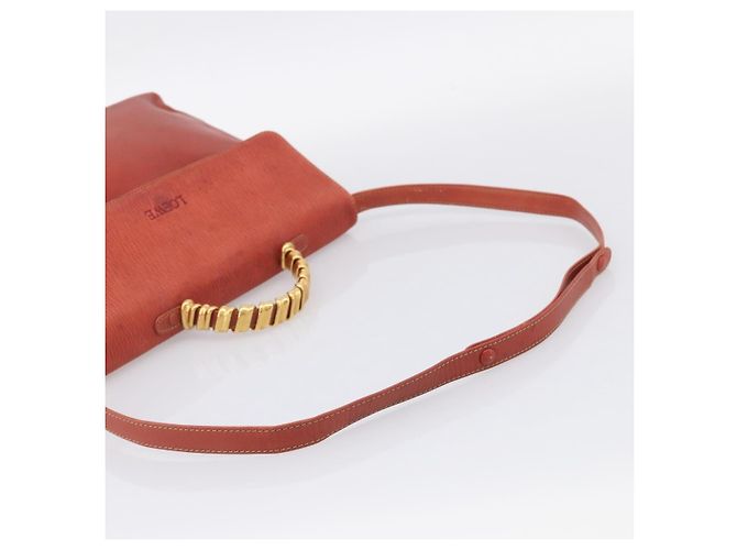 LOEWE Velazquez Hand Bag Leather 2way Orange Gold Tone Auth BA16275 - Jerrillo - vista 9