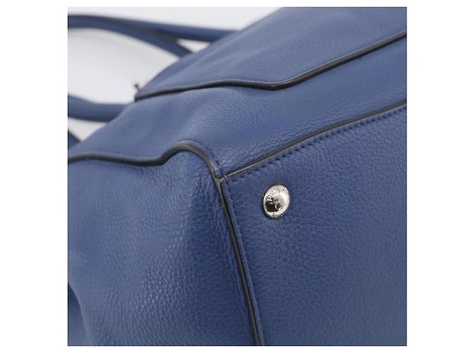 PRADA Vitterodino Tote Bag Leder 2way Blau Silber Auth BA16335V - Jerrillo - Ansicht 17