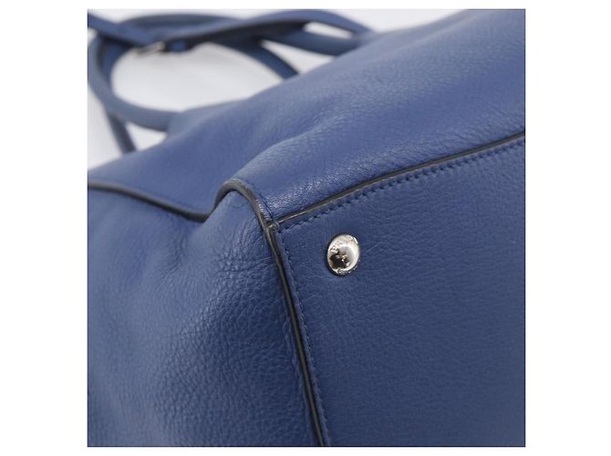 PRADA Vitterodino Tote Bag Leder 2way Blau Silber Auth BA16335V - Jerrillo - Ansicht 19