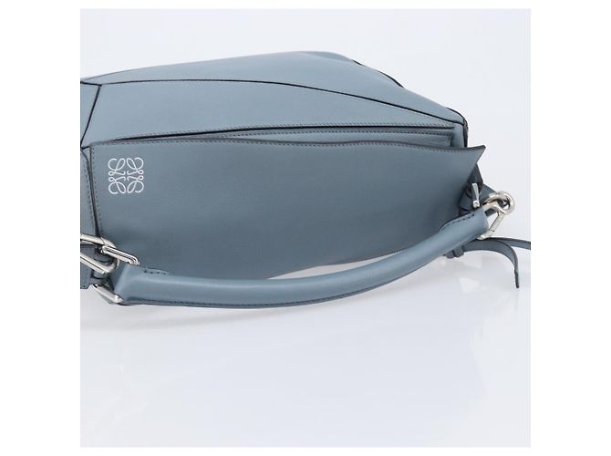 LOEWE Puzzle Bag Handtasche Leder 2way Hellblau Silber Auth 210776M - Jerrillo - Ansicht 7