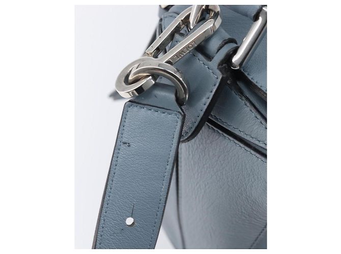 LOEWE Puzzle Bag Handtasche Leder 2way Hellblau Silber Auth 210776M - Jerrillo - Ansicht 9