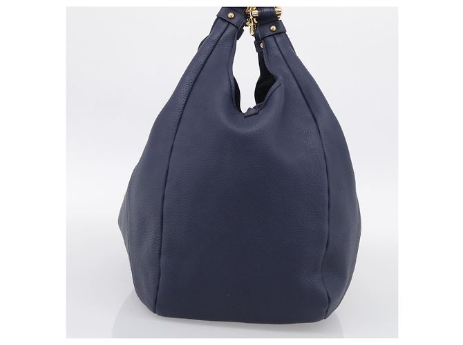 LOEWE Karie Shoulder Bag Leather Navy Gold Auth 209899V - Jerrillo - vista 4