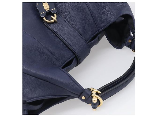 LOEWE Karie Shoulder Bag Leather Navy Gold Auth 209899V - Jerrillo - vista 6