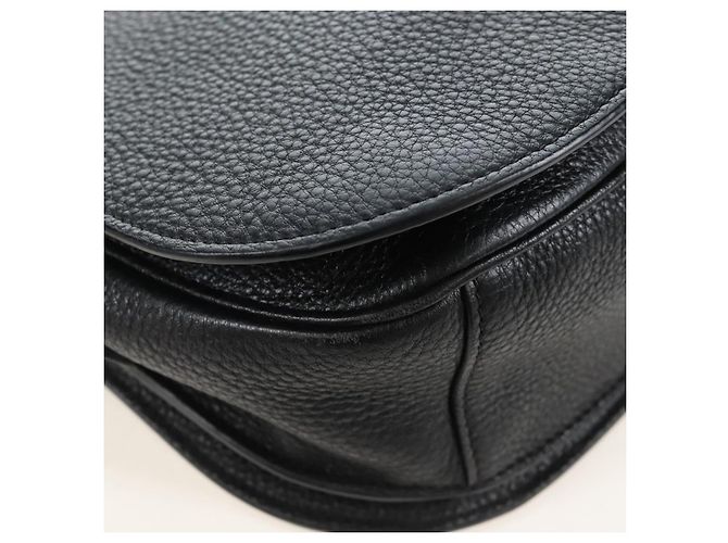 PRADA Shoulder Bag Vittero Dino Leather 2way Black Gold Auth 208279V - Jerrillo - vista 14