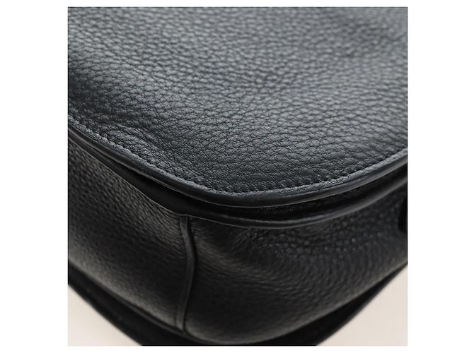 PRADA Shoulder Bag Vittero Dino Leather 2way Black Gold Auth 208279V - Jerrillo - vista 17
