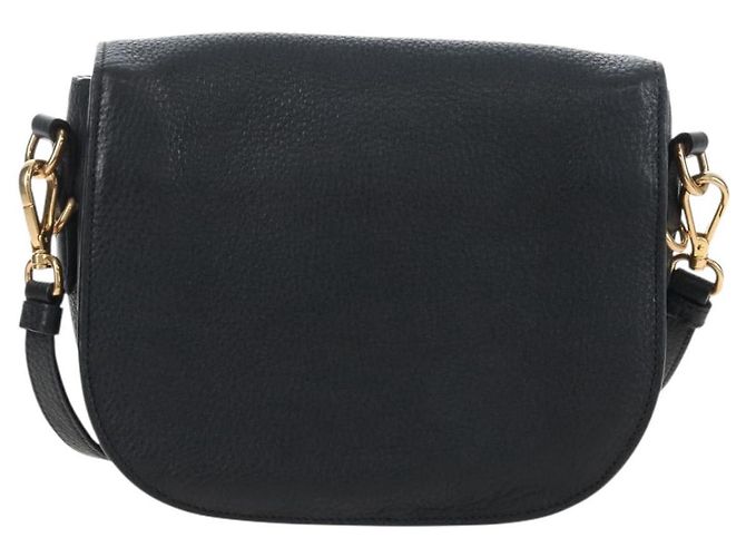 PRADA Shoulder Bag Vittero Dino Leather 2way Black Gold Auth 208279V - Jerrillo - vista 3