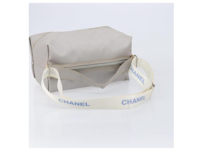 CHANEL Sports Line Shoulder Bag Nylon Gray Silver CC Auth bs37611 - Jerrillo - vista 7