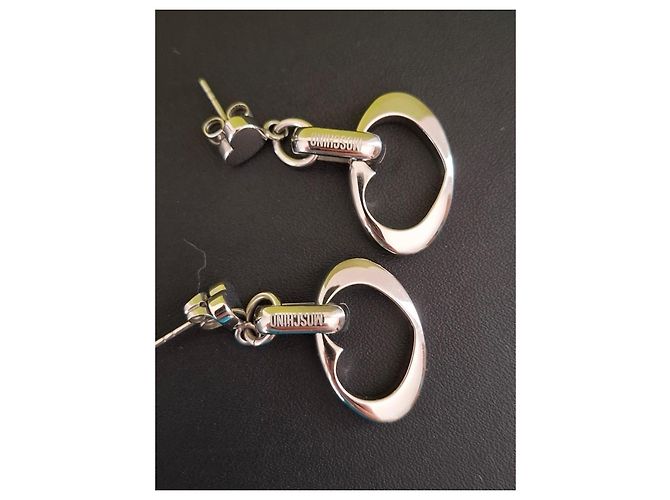 Orecchini a pendente cuore argento Moschino - vista 2