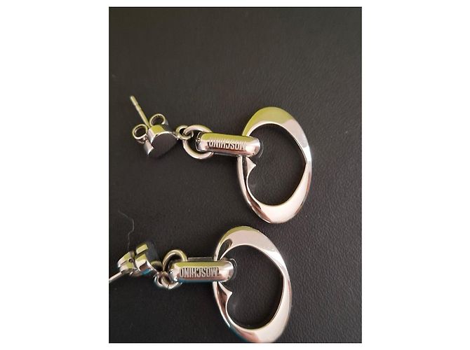 Orecchini a pendente cuore argento Moschino - vista 3
