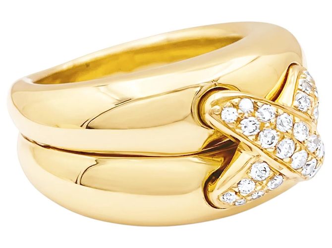 Anello Chaumet "Liens" in oro giallo e diamanti. - vista 4