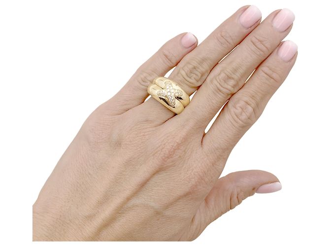 Anello Chaumet "Liens" in oro giallo e diamanti. - vista 5
