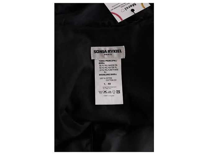 Abrigo negro de sintético Sonia Rykiel - vista 5