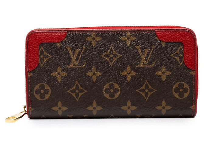Carteira Longa Louis Vuitton Monogram Retiro Zippy Wallet Vermelha - vista 2