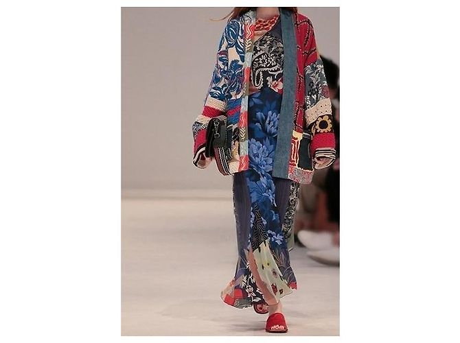 Etro Runway SS19 Multicolor Silk Chiffon Maxi Dress - view 2