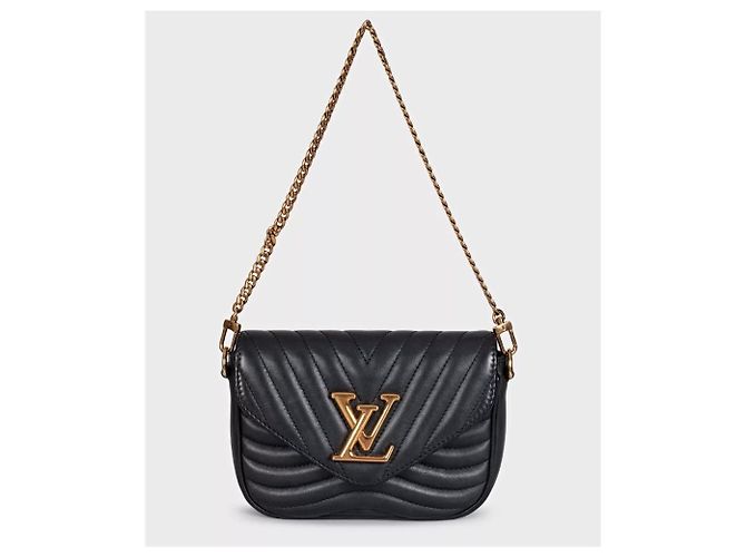 Bolsa Crossbody Louis Vuitton New Wave Multi Pochette em couro preto, seminova - vista 4